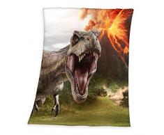 Herding Jurassic World Couverture, Polyester, Multicolore, 130 x 160 cm