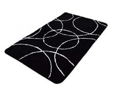 Kleine Wolke 4079926225 Ramona Tapis de bain Polyacrylique Noir 70 x 120 x 2 cm