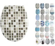 MSV Abattant WC, Multicolore, 45.5Â x 37Â x 5Â cm, 33Â piÃ¨ces