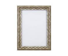 Cadre photo / photo / poster classique antique ornÃ© â avec un panneau arriÃ¨re en MDF â prÃªt Ã accrocher â avec une feuille en plexiglas incassable en styrÃ¨ne haute clartÃ© â ArgentÃ© 12,7 x 12,7 cm