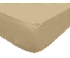 Soleil docre 611200 Drap Housse Jersey Coton Taupe 90 x 190 cm
