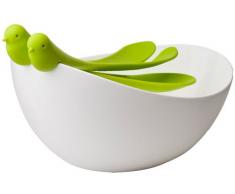 Qualy Saladier Design avec Couverts Qualy Vert