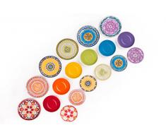 Excelsa 61628 Sevice De Table 18 PiÃ¨ces, Porcelaine et CÃ©ramique, Multicolore