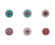 Villa dEste Home Tivoli Shiraz Dessous de Verre, CÃ©ramique, Multicolore