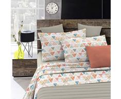 Italian Bed Linen PL-WT-16-2P Parure LIT avec Drap SUPÃRIEUR ET TAIES doreiller IMPRIMÃE âWatercolorâ, WT 16, 2 Places