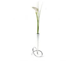 Black + Blum Flower loop Vase ChromÃ©