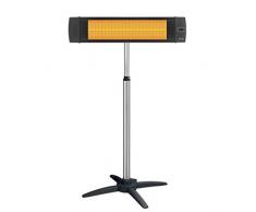 Ufo Black Line 2500W - Chauffage Infrarouge - Télécommandé - Economique 4 Allures - 230 V - Noir