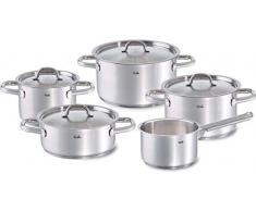 Fissler Family Line / Lot de Casseroles En Acier Inoxydable, 4 PiÃ¨ces (3 Casseroles, 1 RÃ´tisserie, 1 Sauteuse) Avec Couvercle, Lavable Au Lave-Vaisselle, Tous Types de CuisiniÃ¨res Et Induction