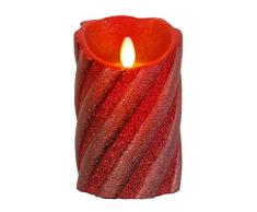 Star 068-77 Bougie avec cire Ã DEL Twinkle Flame, 0.06 W, Rouge, 13 x 8,5 x 8,5