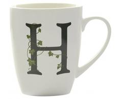 la Porcellana Mug Lettre H, Blanc