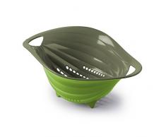 Zeal Passoire Grande Deux Tons (extérieur Citron Vert Intérieur) (32.5 x 23 cm), Mélamine, Vert foncé, 32.5 x 23 x 14.5 cm