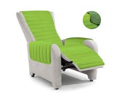 ELEGANT PO-REC Mela/Verde Scuro Housse de Fauteuil inclinable matelassé, Pomme/Vert foncé, Microfibre, Standard
