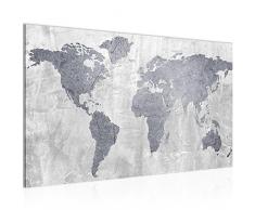 Tableau decoration murale Carte du monde - XXL Impression sur Toile Salon Appartment 1 Parties - prêt à accrocher - 104314c