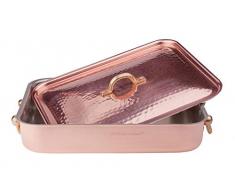 Pentole Agnelli Plat à rôtir et avec Couvercle 36 x 26 cm