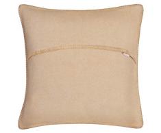 Zoeppritz since 1828 Coussin décoratif en Polyester Viscose, 040 Sand, 50 x 50 cm