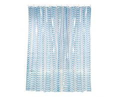 MSV Rideau de Douche PVC 180x200cm Perles Bleues