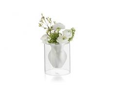 Philippi Vase en Verre givrÃ© Esmeralda, Transparent, S