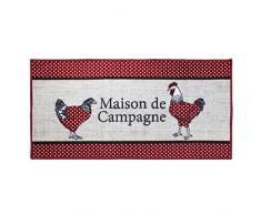 douceur dinterieur POULAPOIS Tapis Deco Rectangle, Multicolore, 57 x 115 CM