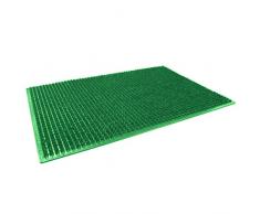douceur dintérieur tapis dentree rectangle 58.5x38.5 cm polyethylene grattoir vert