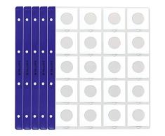PELLERS PLH2010 10 Feuilles de Collection, 20 Pochettes 50mm X 50mm pour Ãtuis Carton. Recharge pour Modèle XL, Plastique, Extra Transparent