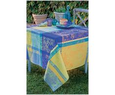 Garnier-Thiebaut MILLE PATIOS Nappe ronde, coton, Majorelle, diam. 180 cm