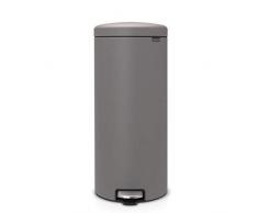 Brabantia - 119187 - Poubelle à pédale newIcon, 30L, Mineral Concrete Grey