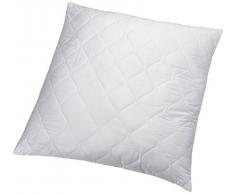 AmazonBasics Oreiller en microfibre avec taie matelassÃ©e en satin de coton, 65x65 cm