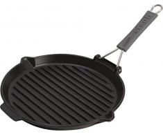 Staub 1202023 Poêles Gril Rond Manche Silicone 27 Cm Noir