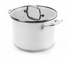 Lacor 43124 marmite avec couvercle 24 cm (blanc)