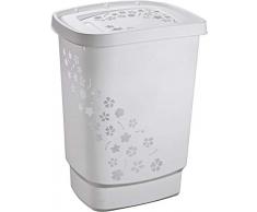 Rotho 1756002590 Panier à Linge, Plastique, Gris, 50,5 x 38,3 x 21,8 cm
