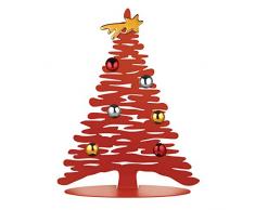 Alessi BM06/30 R Décoration de Noël, Acier coloré à la résine au époxyde,Porcelaine, Rouge, Taille Unique