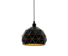 Eglo ROCCAFORTE Suspension en acier 60 W Noir/dorÃ©