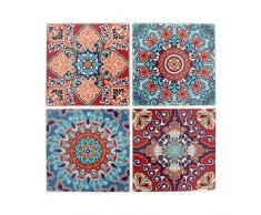 Artemio 22002023 Set de 4 Stickers MosaÃ¯que, RÃ©sine Ãpoxy, Multicolore, 26,5 x 0,2 x 31 cm