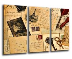 Tableau Moderne Photographique, Impression sur bois, Lettres Vintage Letters, 97 x 62 cm, ref. 26235