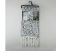 douceur dintÃ©rieur plaid a franges 125x150cm tunis gris