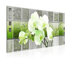 Tableau decoration murale Fleurs dorchidÃ©e - XXL Impression sur Toile Salon Appartment 1 Parties - prÃªt Ã accrocher - 204612b