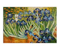 Arte Dal Mondo VG118IAT-02 Iris Tableau, Huile sur Toile, Peint Ã la Main et montÃ©e sur chÃ¢ssis esthÃ©tique, Multicolore, 90 x 60 x 2 cm