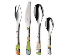 WMF 1294056040 Lot de 4 Couverts Enfant, Acier Inoxydable, Multicolore, 22 x 15,5 x 2,5 cm
