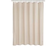 AmazonBasics Rideau de douche en polyester Tissu armuré Lin 183 x 200 cm