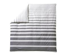 Blanc des Vosges Grand Large Housse de couette Coton Acier 200 x 200 cm