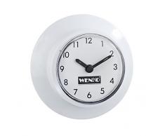 Wenko Horloge Salle de Bain 2 pcs, Plastique, Blanc, 6 x 6 x 2,5 cm