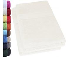 NatureMark Lot de 2 Serviettes de Bain 100% Coton Naturel/crème 70 x 140 cm