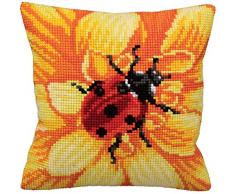Collection DArt 5131 Gerbera Kit de Coussin Gros Trous Coton Multicolore 50 x 45 x 0,1 cm