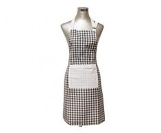 Soleil docre Tablier de Cuisine Vichy Gris, Coton, 60 x 80 cm