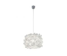 Reality, Suspension, Nest 1xE27, max.60,0 W Plastique, Blanc, Corps: metal, Chrome Ã:30,0cm, H:150,0cm IP20