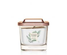 Yankee Candle bougie parfumée carrée à une mèche et couvercle, petite taille, collection Ãlévation, senteur Gelée arctique
