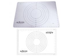 De Buyer 4937.60 Tapis Silicone avec Graduations et RepÃ¨res Cercles pour Ã©taler la pÃ¢te Ã tarte - 60 x 40 cm
