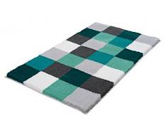 Kleine Wolke 5426675382 Caro Tapis de Bain Polyacrylique Turquoise 60 x 105 x 2,5 cm