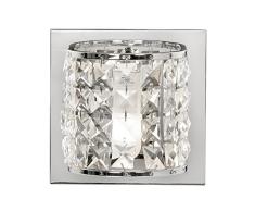 Oaks Lighting Applique murale Etta ChromÃ© avec abat-jour en verre opalin