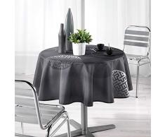 lharmonie du dÃ©cor nappe ronde (0)180cm kosmo anthracite